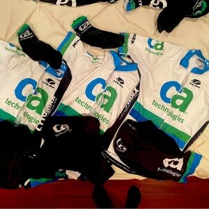 Trek Sponsored CA Cycling Team kits - THREE (3!!) Voler jersey top, shorts